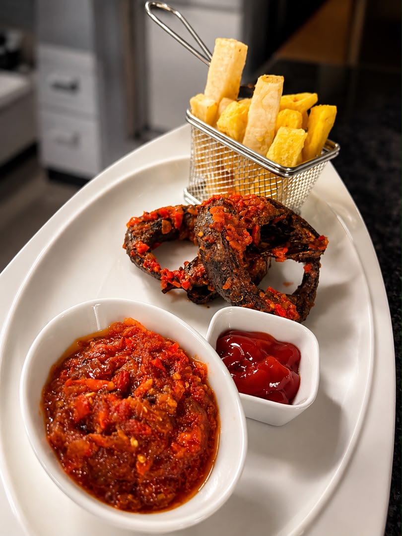 Fried Yam / Potato & Round Smoked Fish