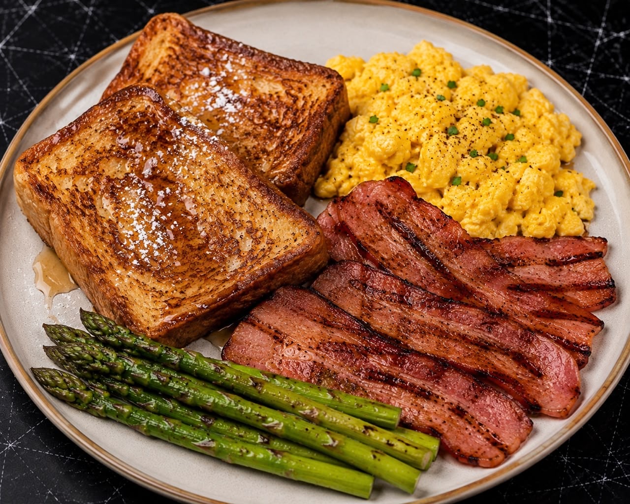 French Toast, Bacon & Scrambled Eggs
