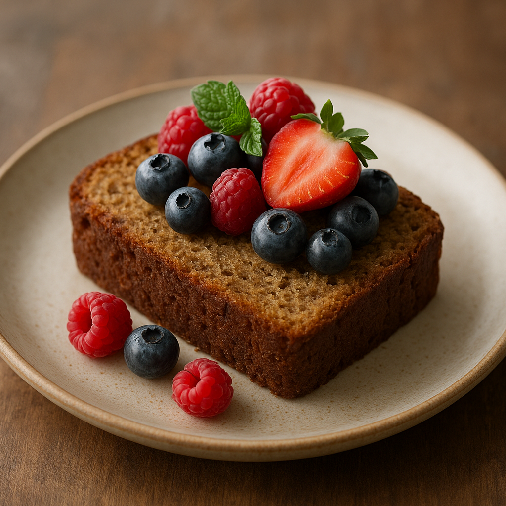 Banana Bread with Berries