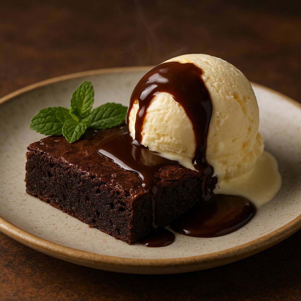 Chocolate Brownie & Ice Cream