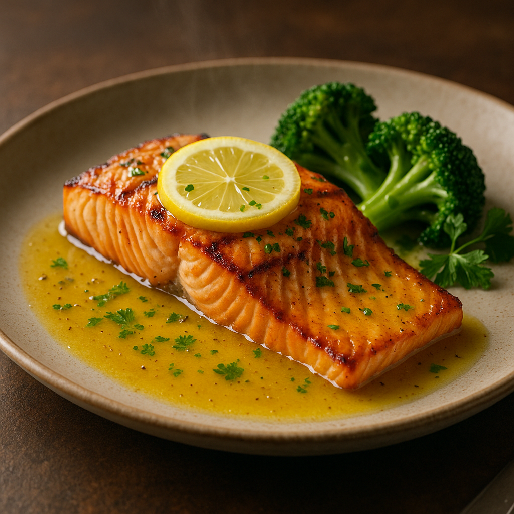 Lemon Butter Grilled Salmon
