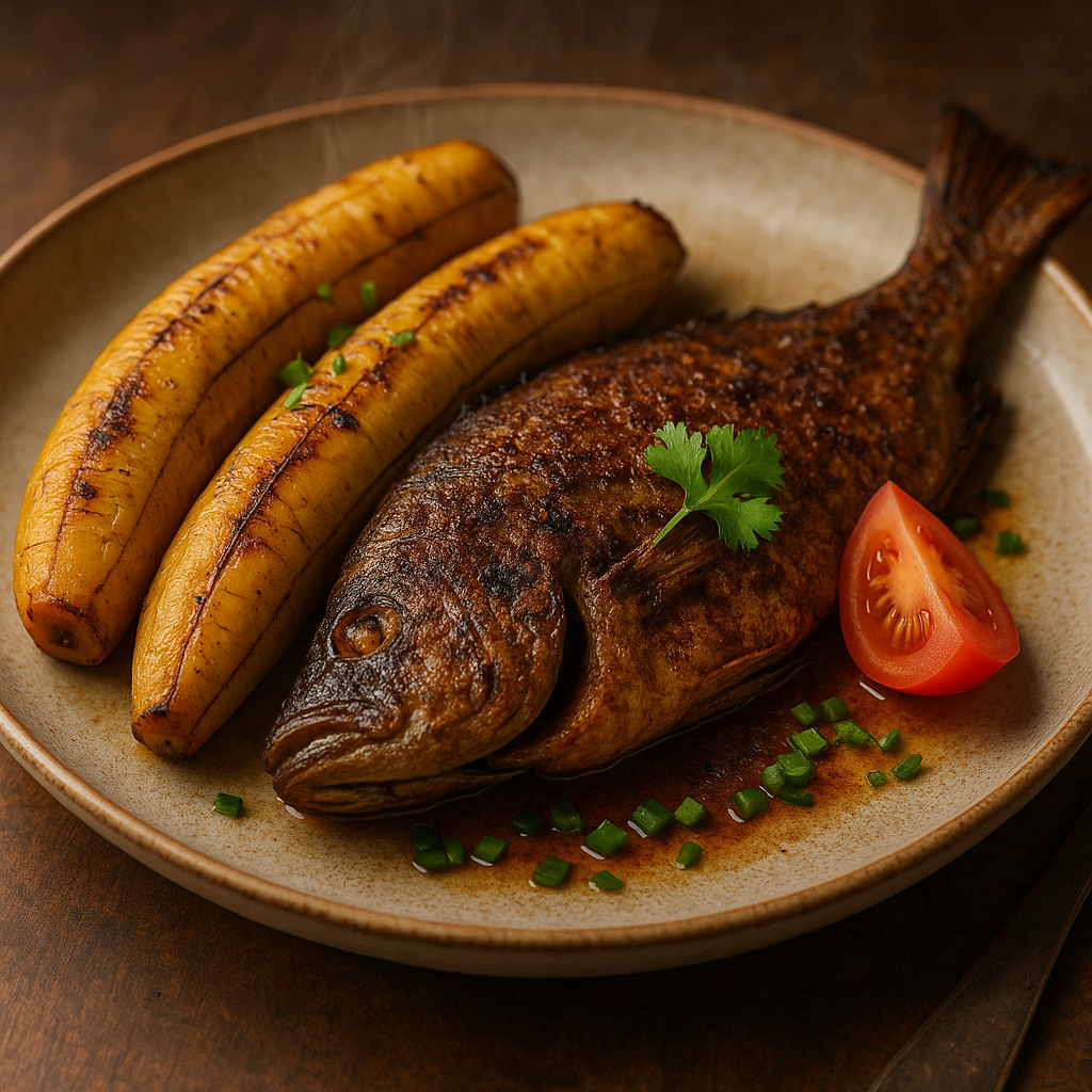 Roasted Plantain & Fish