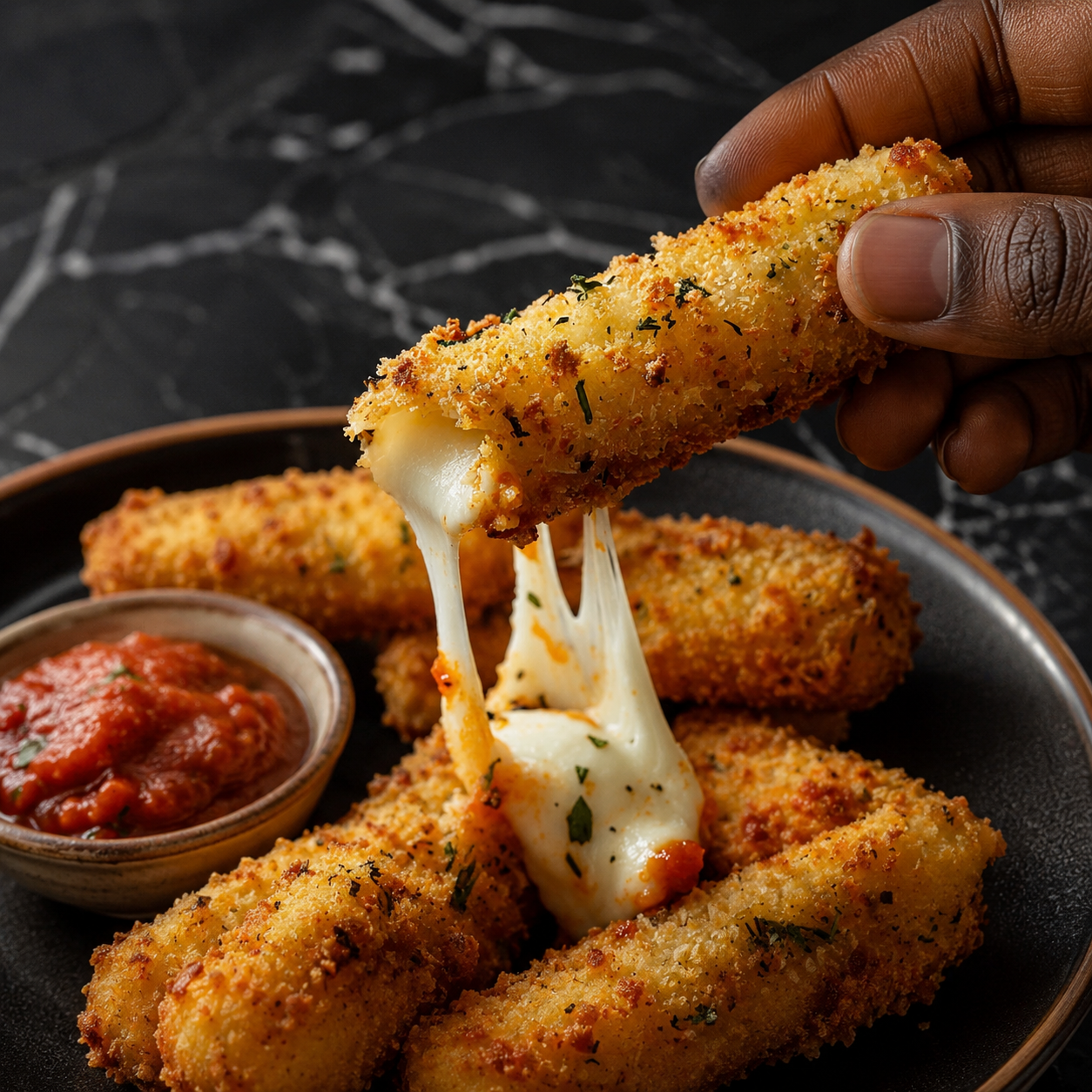 Crispy cheese sticks